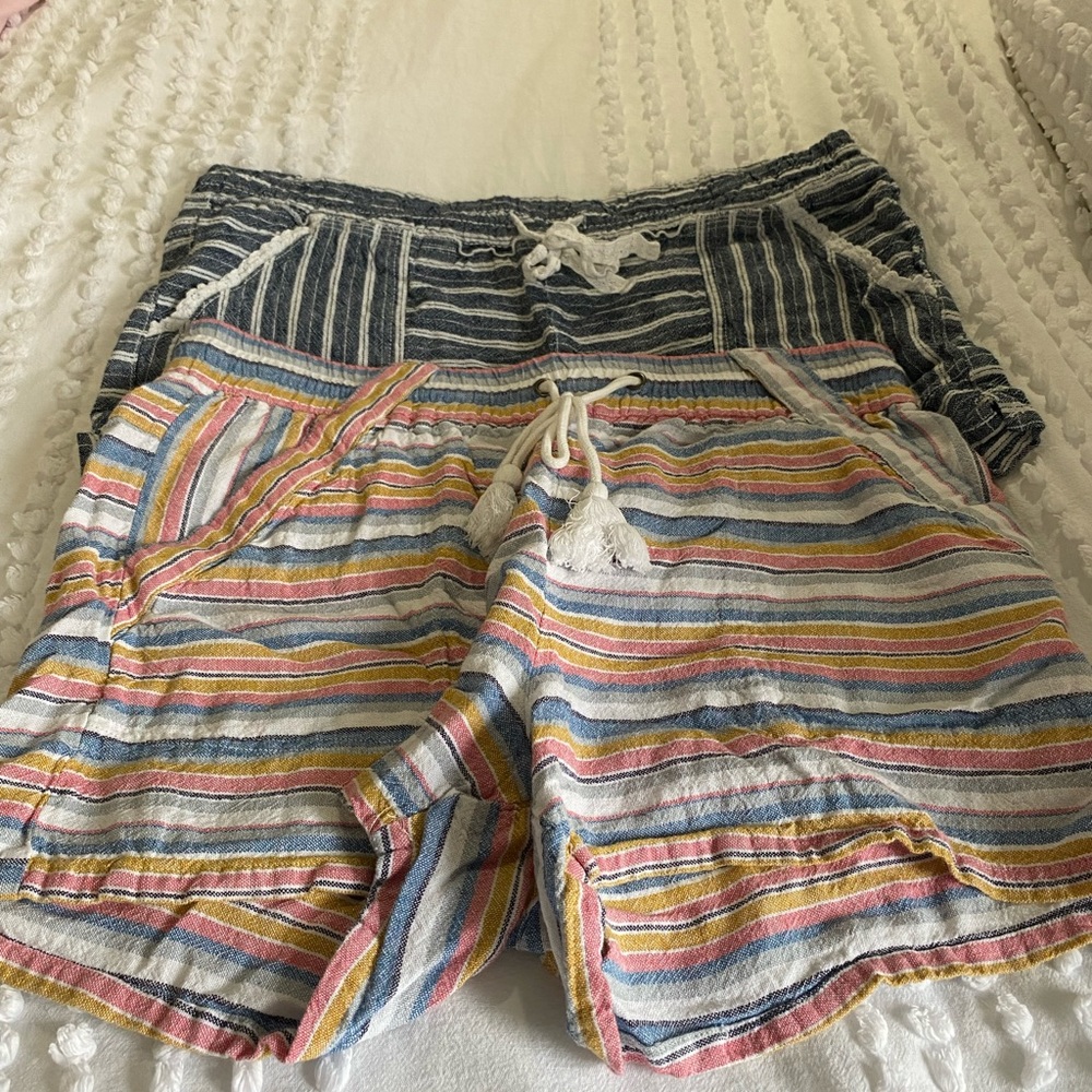 2 pair of linen shorts